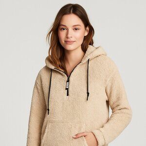 PINK by Victoria’s Secret Sherpa Quarter-Zip Hoodie – Size Small